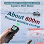 factildfulzhan Bateau de pêche télécommandé 12 V 600 m avec largage d'appâts et GPS, capacité de Charge de 7,72 LB, Double Moteu