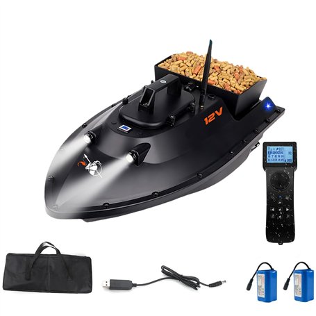 factildfulzhan Bateau amorceur 600 m pour la pêche à la Carpe – Bateau amorceur télécommandé 12 V