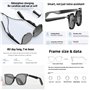 Lunettes Bluetooth intelligentes IA, assistant vocal pour appels, écoute de musique, lunettes de soleil pour homme et femme, cas