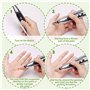 ASnwpaK Stylo MéRidien éLectronique, Stylo à Points D'Acupuncture PulséS, RéGlage à 9 Vitesses, avec 5 TêTes De Massage, Stylo é
