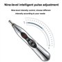 ASnwpaK Stylo D'Acupuncture, RéGlage du Pouls à 9 Niveaux, Stylo De Massage à éNergie PulséE avec 5 TêTes De Massage, Appareil D