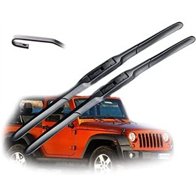 SNKA Auto Avants Balais Essuie-Glaces pour Jeep Wrangler JK 2007 2008 2009 2010 2011 2012 2013 2014 2015 2016 2017