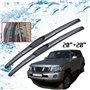 SNKA Auto Avants Balais Essuie-Glaces pour Nissan Patrol Y61 1997 1998 1999 2000-2013 2014, Véhicule Pare-Brise Caoutchouc d'ess