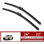 SNKA Auto Avants Balais Essuie-Glaces pour Lexus RX450H 2016 2017 2018 26"+22", Véhicule Pare-Brise Caoutchouc d'essuie-Glace Br