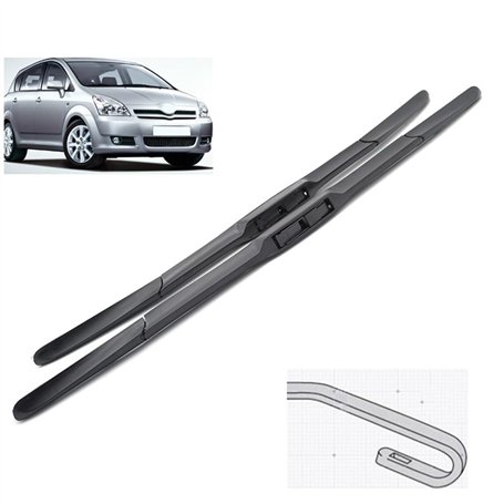 SNKA Auto Avants Balais Essuie-Glaces pour Toyota Corolla Verso 2 E121 AR10 2001–2009