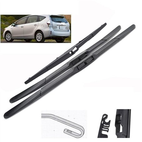 SNKA Auto Avants Balais Essuie-Glaces pour Toyota Prius V 2011–2021