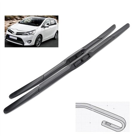 SNKA Auto Avants Balais Essuie-Glaces pour Toyota Verso 2009–2019