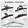 SNKA Auto Avants Balais Essuie-Glaces pour Chevrolet Lada Niva 2123 2002–2012, Véhicule Pare-Brise Caoutchouc d'essuie-Glace Bro