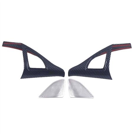 XEDLAMP Garniture de couverture de décoration de filet de haut-parleur audio de tableau de bord de style de voiture