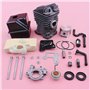 Pizgear Silencieux d'échappement à piston cylindrique de 49 mm, for 029 MS290 039 MS390 Kit d'engrenage à vis sans fin de pompe 