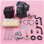 Pizgear Silencieux d'échappement à piston cylindrique de 49 mm, for 029 MS290 039 MS390 Kit d'engrenage à vis sans fin de pompe 