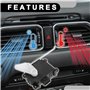Wivplex Actionneur de commande de porte d'air de mélange de chauffage CVC n° 79160S0XA01 Actionneur de porte d'air de voiture, f