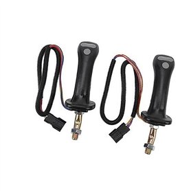 JINFOLI Levier de joystick d'excavatrice 2 pièces 3 boutons poignées de joystick d'excavatrice 6 broches en alliage d'aluminium