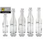 Aromhuset Lot de 25 bouteilles en verre vides de 50 ml avec verres à vodka, transparents et bouchons à visser dorés, à remplir a