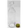 Aromhuset Lot de 25 bouteilles en verre vides de 50 ml avec verres à vodka, transparents et bouchons à visser dorés, à remplir a