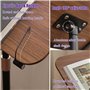 WORDFUN Support De Partitions Stabilité, Pupitre De Musique en Bois, Support De Musique Hauteur Réglable, Pupitre D'orchestre, p