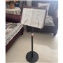 WORDFUN Support De Partitions Stabilité, Pupitre De Musique en Bois, Support De Musique Hauteur Réglable, Pupitre D'orchestre, p