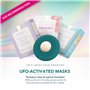 FOREO UFO 3 go masque hydratant visage de voyage - Anti-âge - Luminothérapie LED à spectre complet et lumière rouge - Thermothér