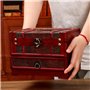 Leopacat BoîTe à Bijoux En Bois, Vintage Bois De Rangement Boite A Femme Organisateur Coffret Avec Tiroirs Pour Bague Collier La