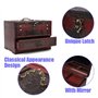 Leopacat BoîTe à Bijoux En Bois, Vintage Bois De Rangement Boite A Femme Organisateur Coffret Avec Tiroirs Pour Bague Collier La