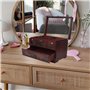 Leopacat BoîTe à Bijoux En Bois, Vintage Bois De Rangement Boite A Femme Organisateur Coffret Avec Tiroirs Pour Bague Collier La