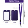 Lanyards avec support d'identification de 20 pouces Longes violettes unisexes pour badges ID Longe en polyester lisse et doux po