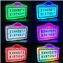 Panneau De Service De Bouteilles À LED, Éclairage VIP Club 7 Couleurs avec Cadre en Métal, Lettres Anti-Chute Et Autonomie De 8h
