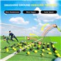 Trampoline de football 2 m/6,56 pi, entraîneur de gardien de but, planche de rebond avec sac de rangement pour ballons et 4 poch
