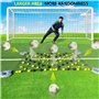 Trampoline de football 2 m/6,56 pi, entraîneur de gardien de but, planche de rebond avec sac de rangement pour ballons et 4 poch