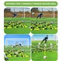 Trampoline de football 2 m/6,56 pi, entraîneur de gardien de but, planche de rebond avec sac de rangement pour ballons et 4 poch