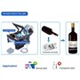 LSBHPPD Machine a Etiquettes Autocollantes,Semi-Automatique étiqueteuses, Machine D'étiquetage De Bouteilles Rondes pour étiquet