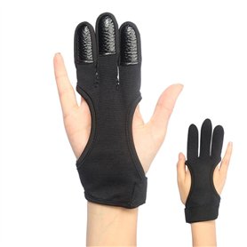 Cunlvyyds Gants de tir à l'arc Trois Gants de Protection des Doigts Arc en Cuir avec Gardiens pour Les Jeunes Adultes débutants