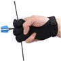Cunlvyyds Gants de tir à l'arc Trois Gants de Protection des Doigts Arc en Cuir avec Gardiens pour Les Jeunes Adultes débutants 