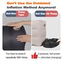 Repose Pied Gonflable, Voyage Oreiller 3-Couche Polyvalent Repose-pieds Réglables en Hauteur Coussin Jambe avec Sac de Gonflage 