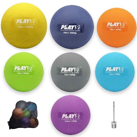 SHOP PLAY 9 Balles lestées pliométriques pour baseball | Médecine ball lesté doux pour baseball