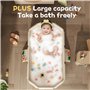 Baignoire pour bébé pliable, baignoire de bébé pvc pvc avec 5 boules océaniques, 27, 6x29.5x9, 8 pouces baignoires portables ave