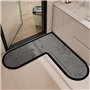 YongXinMY Tapis de bain en forme de cœur - Motif rétro - Diatomées - Absorbant la boue - Antidérapant et lavable - Pour toilette