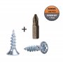 Lot de 100 vis à bois en acier zingué 3,5 x 10 mm Vis à tête fraisée pour panneaux d'aggloméré