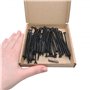 Lot de 50 vis à bois en acier carbone phosphate noir 4,2 x 90 mm Vis à bois pour cloison sèche, fixations pour panneaux d'agglom