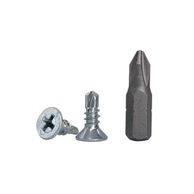 DIN 7504 P Lot de 150 vis autoperceuses en acier zingué avec tête fraisée - pour tôles (4