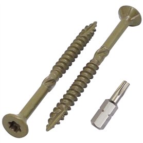 Lot de 300 vis de finition anti-corrosion avec tête fraisée/Torx