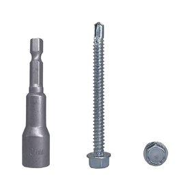 Lot de 100 vis DIN 7504 K en acier zingué 6