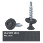 Marcopol Lot de 60 vis Torx en métal pour toiture - 4,8 x 35 mm - Vis autoperceuses peintes avec rondelles en EPDM - Vis à tôle 