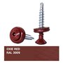 Marcopol Lot de 30 vis Torx en métal pour toiture - 4,8 x 35 mm - Vis autoperceuses peintes avec rondelles en EPDM - Vis à tôle 