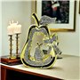 Élégance rayonnante : sculpture en forme de poire en diamant écrasé en or – Un décor luxueux pour les intérieurs modernes, les t