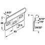 Cintres pour plaque murale en acier pour armoire penderie. Lot de 10. D027.