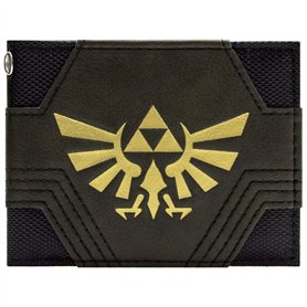 Nintendo Legend of Zelda Textured Golden Triforce Portefeuille Bi-Fold Porte-Carte d'Identité & Porte-Carte