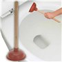 T&B Déboucheur WC avec poignée de 430 mm et tasse de 150 mm Rouge
