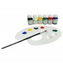 SÜDOR Lot de 6 couleurs vives pour tissu de 25 ml chacune, résistantes au lavage (noir, blanc, bleu, rouge, jaune, vert). Lavabl