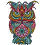 Abillyn Kit de broderie au point de croix Motif hibou coloré estampillé
